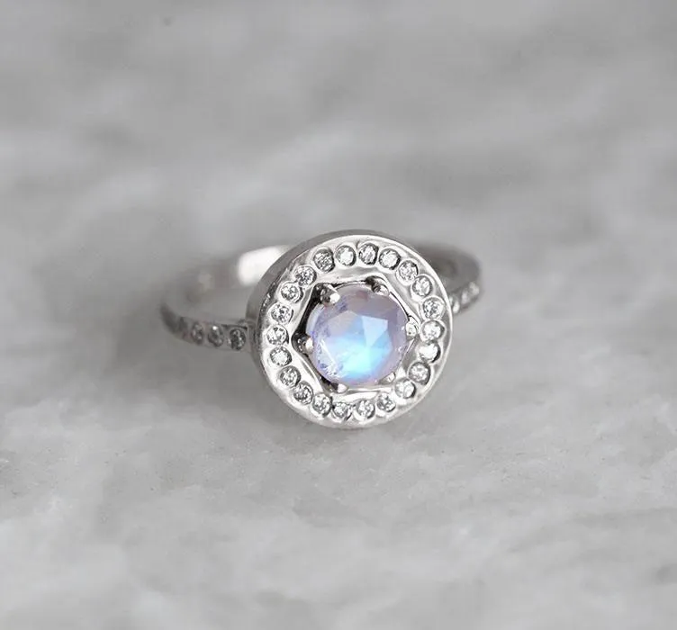 Junia Round Moonstone Ring view 8