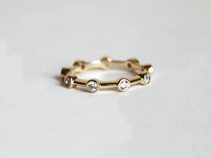 KAI DIAMOND WEDDING BAND, BEZEL DIAMOND RING view 4