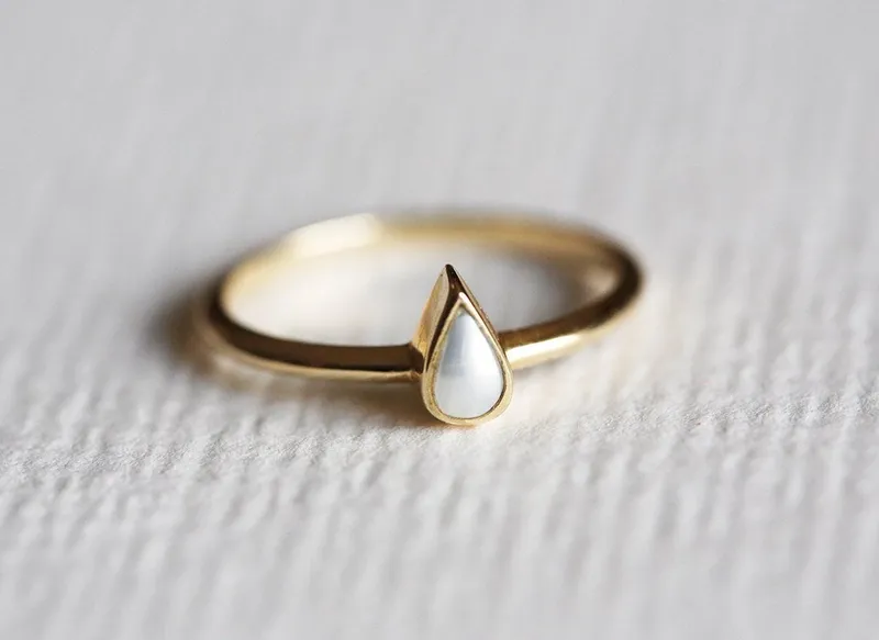 Kamari Pear-Shaped Pearl Ring vy 4