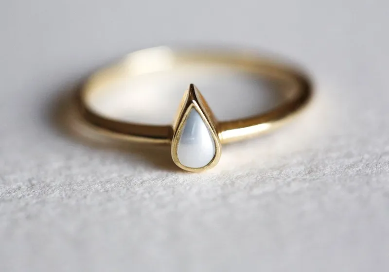 Kamari Pear-Shaped Pearl Ring vy 5