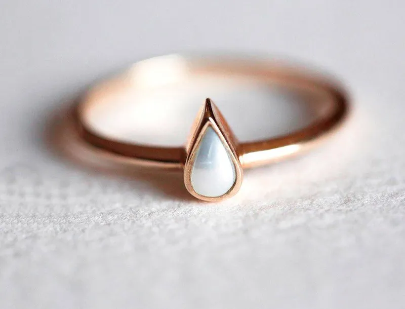 Kamari Pear-Shaped Pearl Ring vy 7
