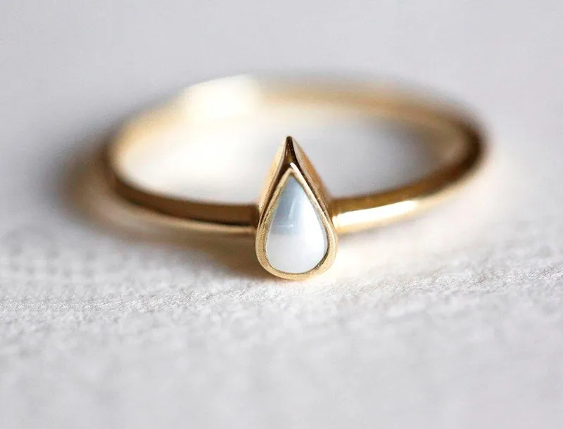 Kamari Pear-Shaped Pearl Ring pear cut engagement ring