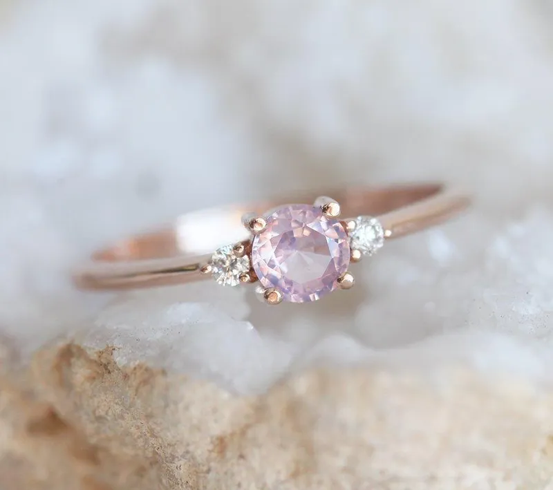 Karishma Pink Sapphire Diamond Ring view 10