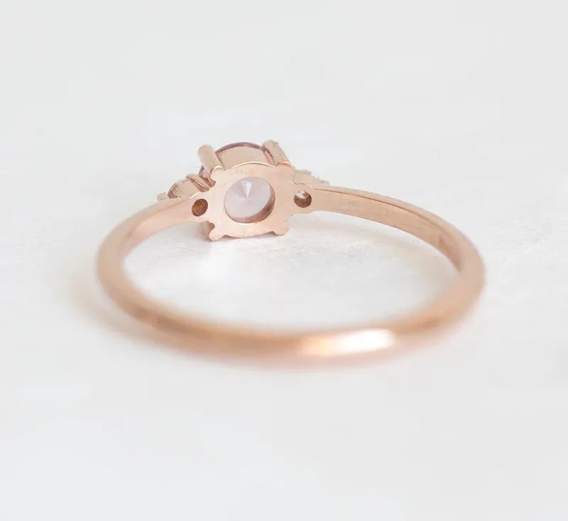 Karishma Pink Sapphire Diamond Ring view 8