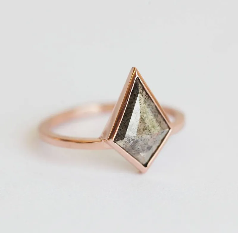 Kendall Kite Salt & Pepper Diamond Ring Set view 10