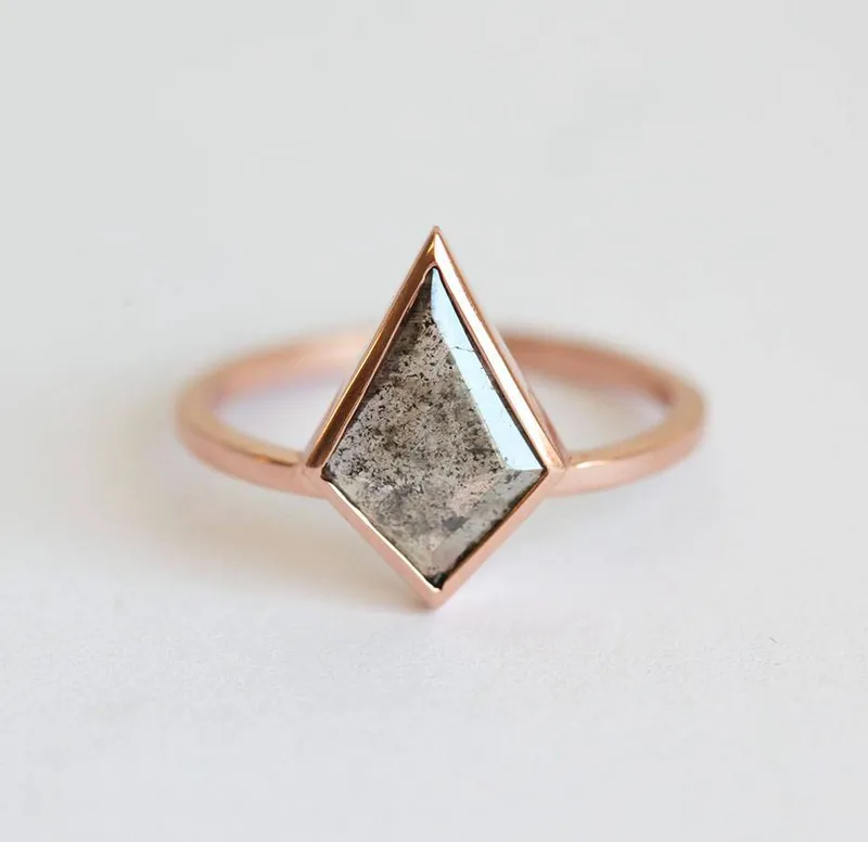 Kendall Kite Salt & Pepper Diamond Ring Set view 9