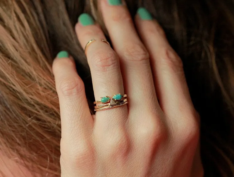 Kendra Pear Turquoise Ring vy 2