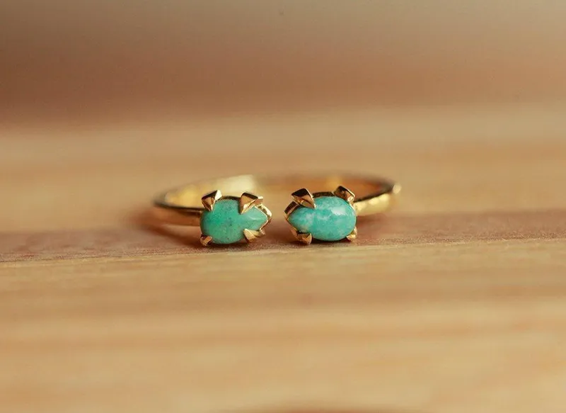 Kendra Pear Turquoise Ring vy 3