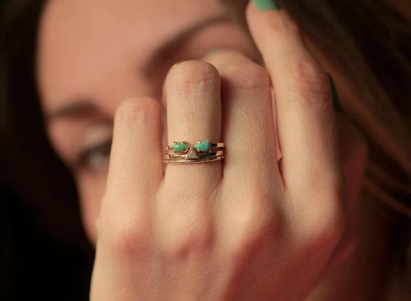 Kendra Pear Turquoise Ring vy 5