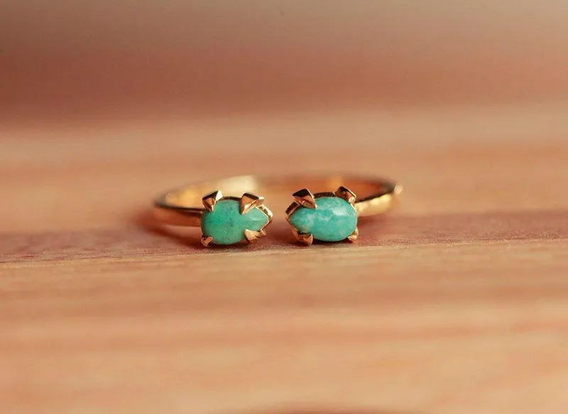 Kendra Pear Turquoise Ring vy 6