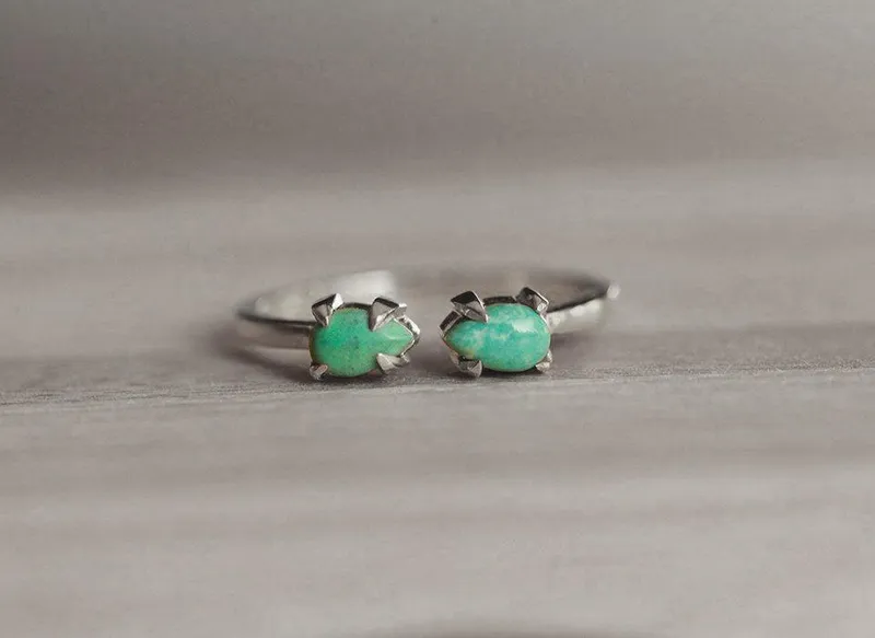 Kendra Pear Turquoise Ring vy 7