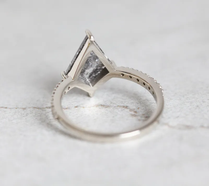 KIARA KITE SALT & PEPPER DIAMOND RING SET vy 10