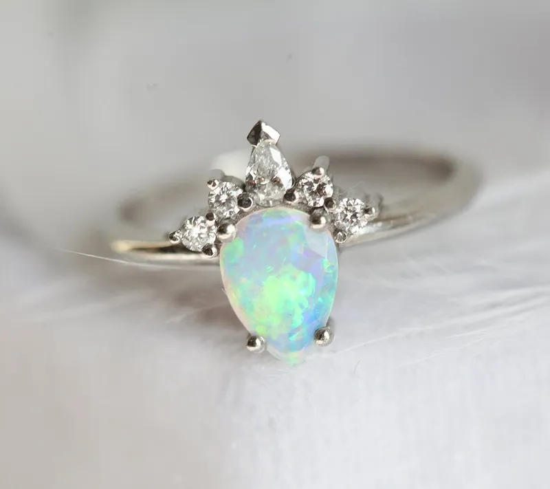 KIMORA PEAR OPAL RING vy 2