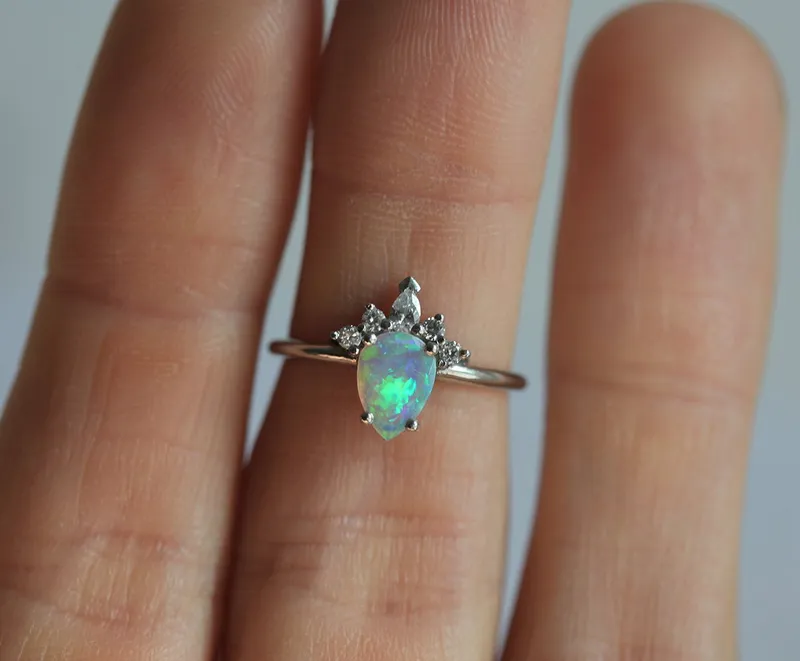 KIMORA PEAR OPAL RING vy 3