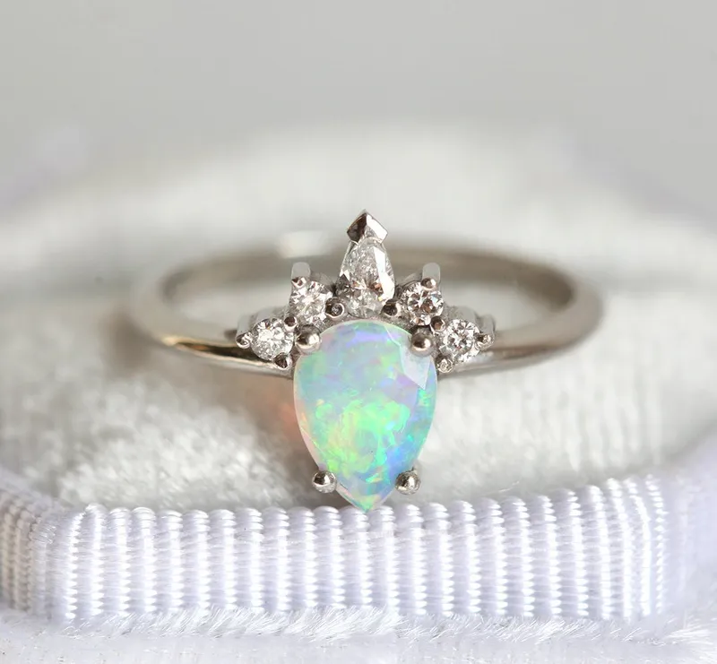 KIMORA PEAR OPAL RING vy 4