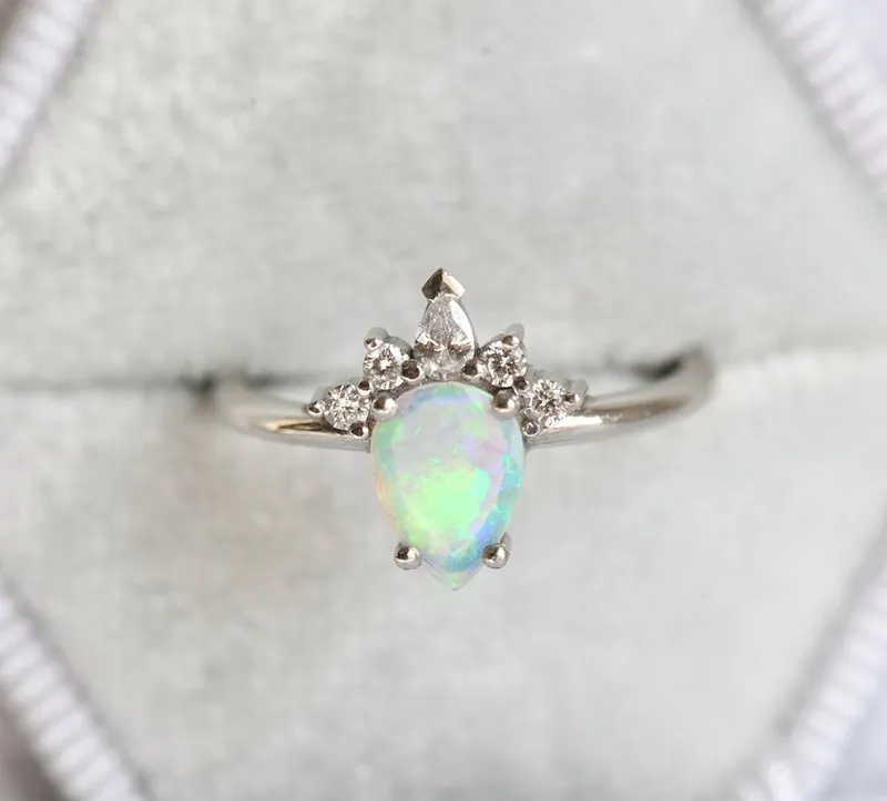 KIMORA PEAR OPAL RING vy 6