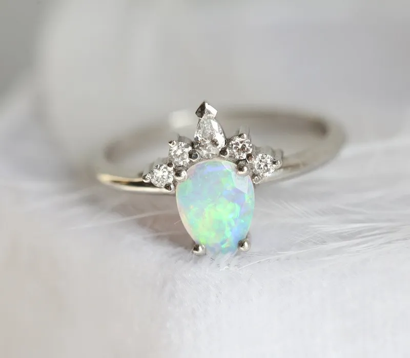 KIMORA PEAR OPAL RING vy 7