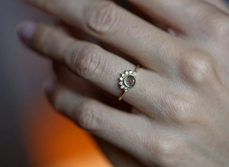 Kinsley Sapphire Diamond Ring view 3