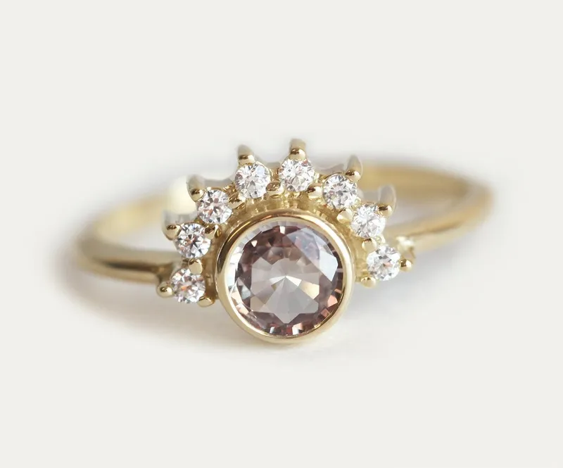 Kinsley Sapphire Diamond Ring sapphire round cut engagement ring