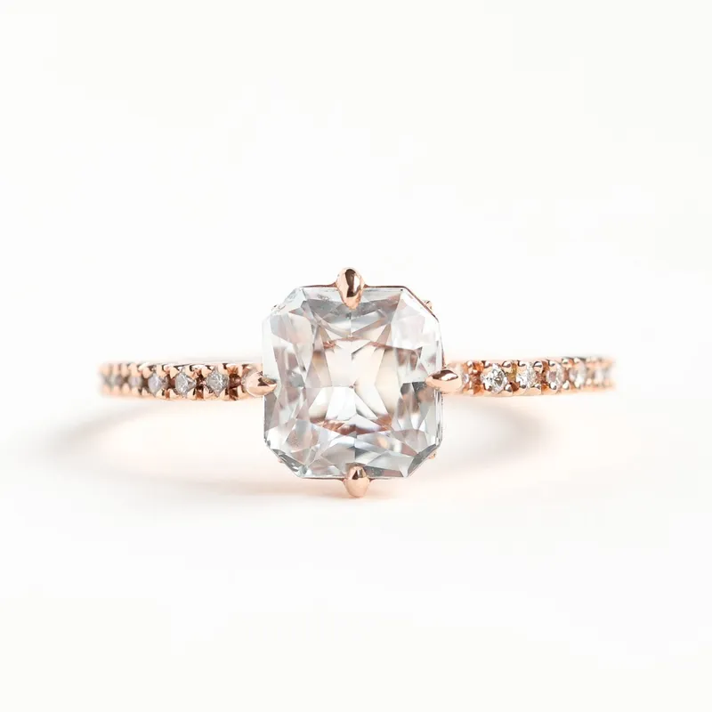 Kourtney Ceylon White Sapphire Diamond Ring engagement ring