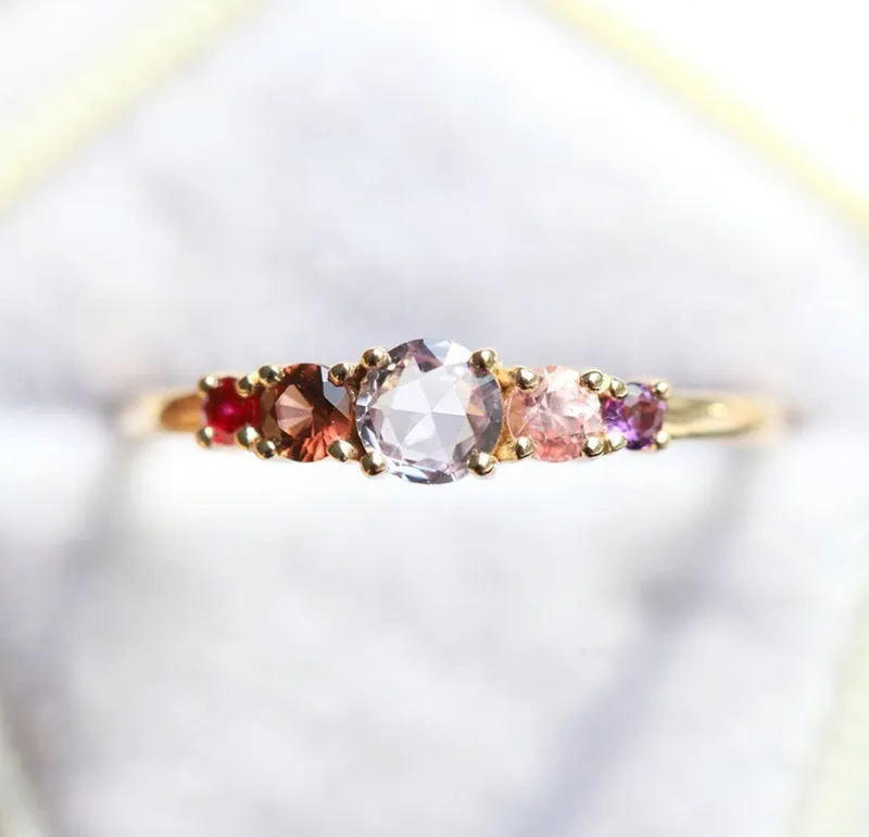 Kris Lavender Sapphire Cluster Ring vy 13