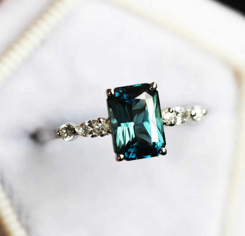 KYLIE BLUE SAPPHIRE DIAMOND RING view 7