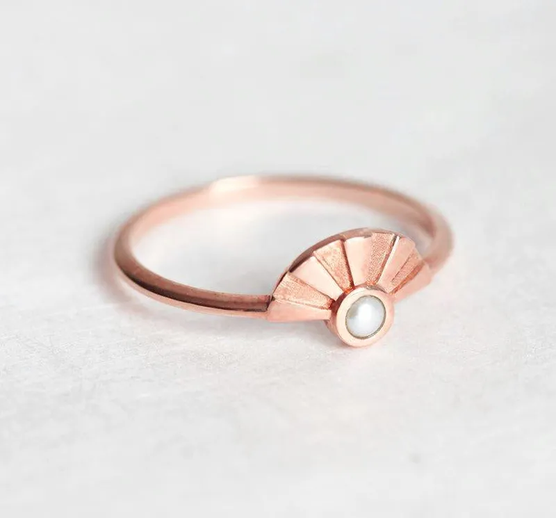 LAYNE WHITE PEARL RING view 6