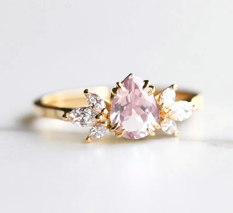 Leandra Pear Sapphire Diamond Ring vy 11