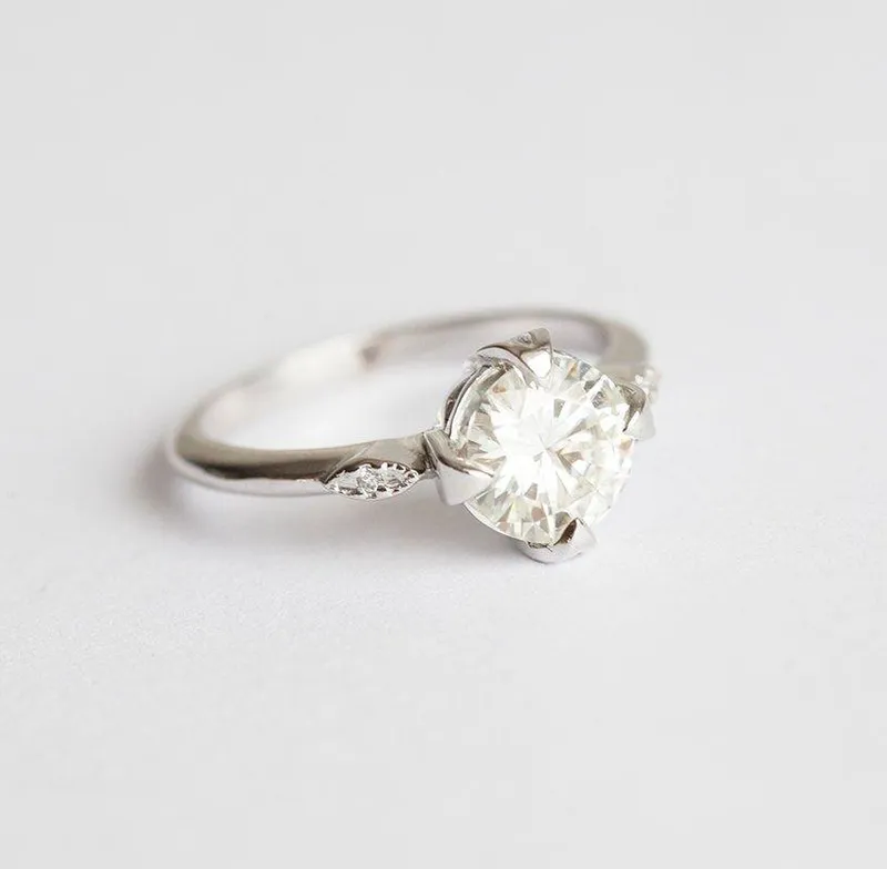 LEANNE DIAMOND RING, MOISSANITE RING view 2