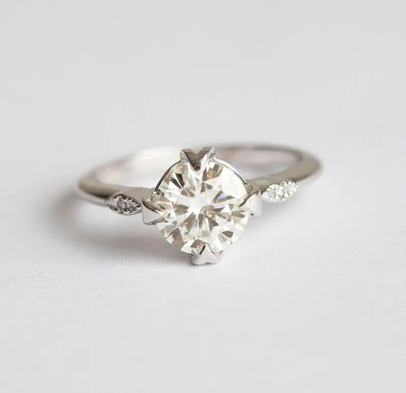 LEANNE DIAMOND RING, MOISSANITE RING view 3
