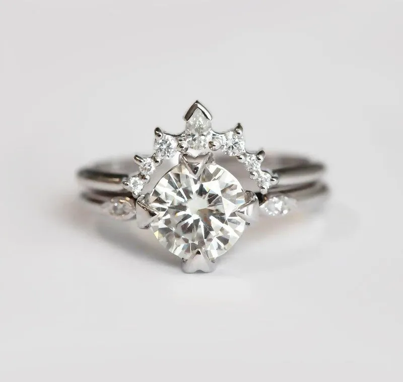 LEANNE DIAMOND RING, MOISSANITE RING view 5