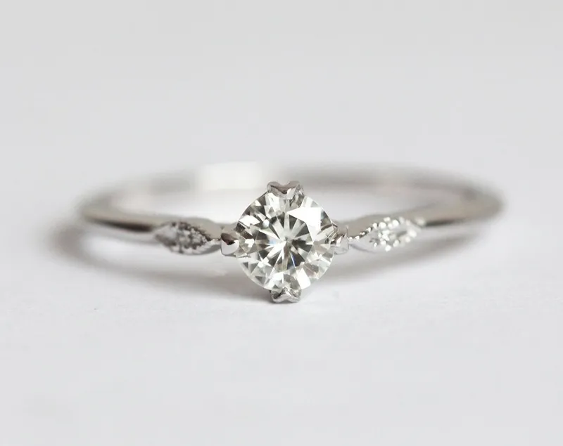 LEANNE ENGAGEMENT RING diamond round cut engagement ring