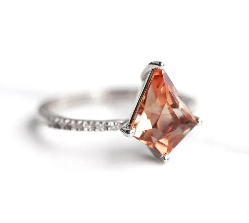 LENNOX KITE-CUT OREGON SUNSTONE ENGAGEMENT RING view 9
