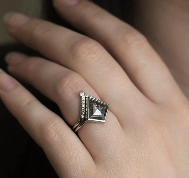 Lexi Kite Salt & Pepper Diamond Ring Set view 5