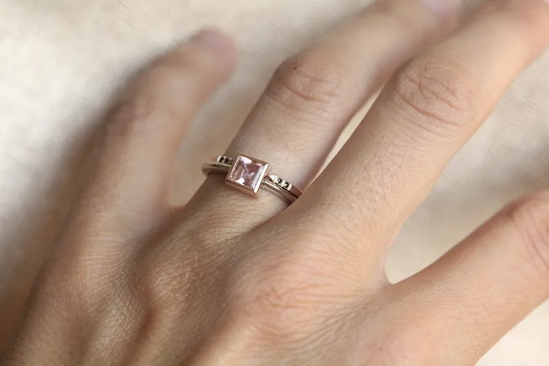 Liberty Morganite Ring Set vy 2