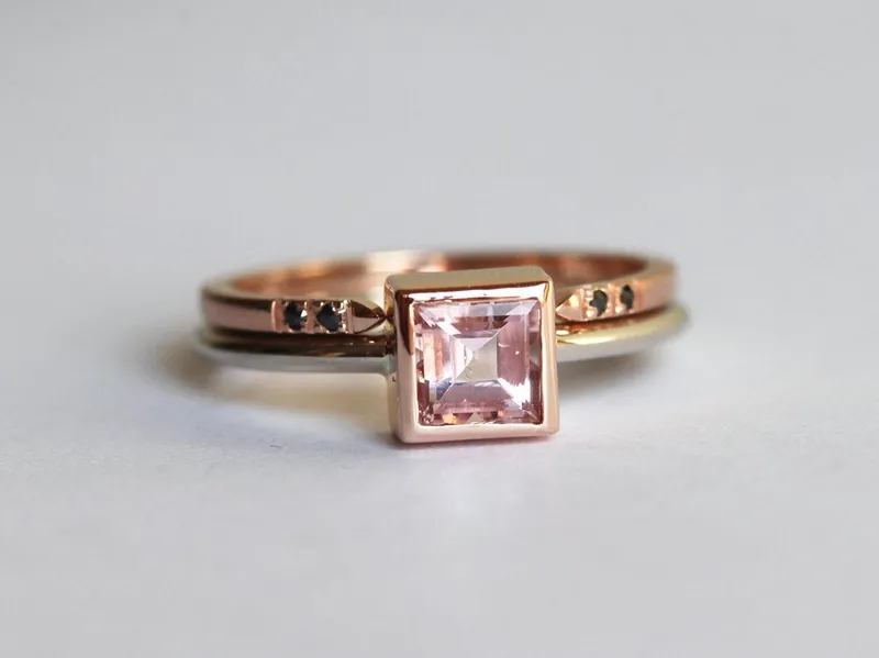 Liberty Morganite Ring Set vy 4