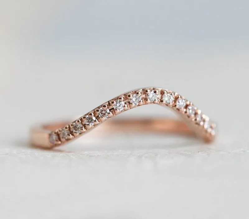 Lila Morganite Cluster Ring Set view 3