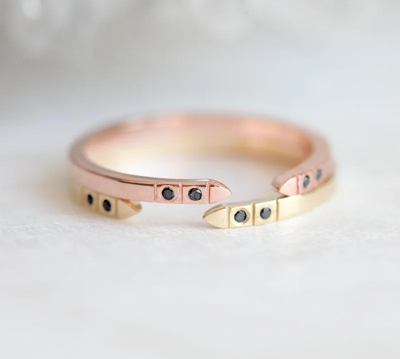 Lilibet Diamond Open Knuckle Ring view 2