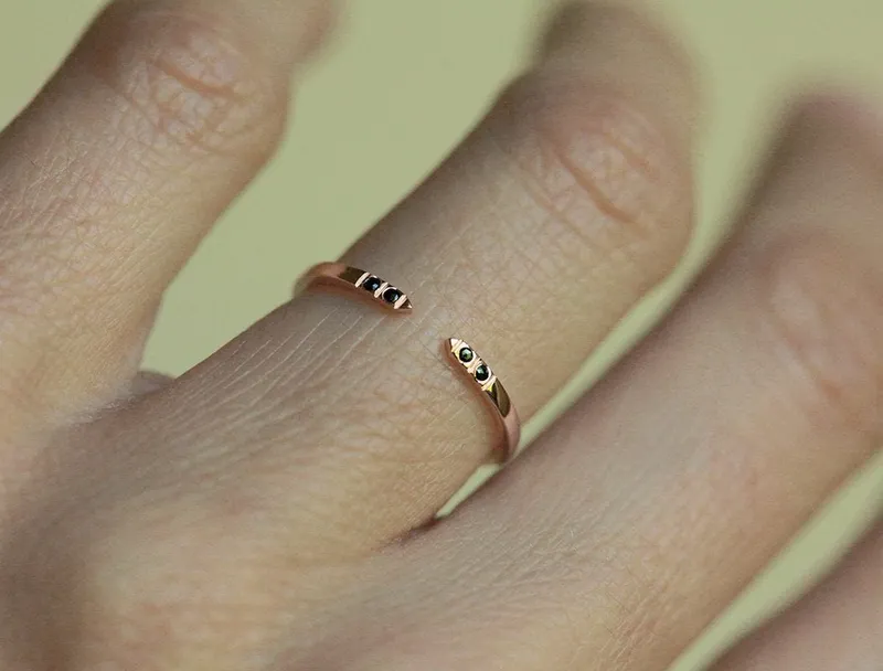Lilibet Diamond Open Knuckle Ring view 7