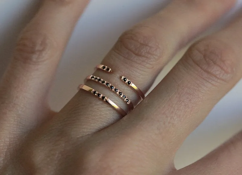 Lilibet Diamond Open Knuckle Ring view 9