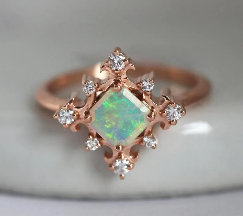 LILYANNA VINTAGE OPAL RING view 3