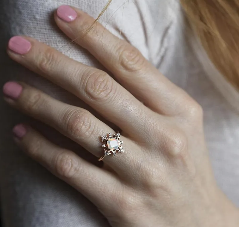 LILYANNA VINTAGE OPAL RING view 6