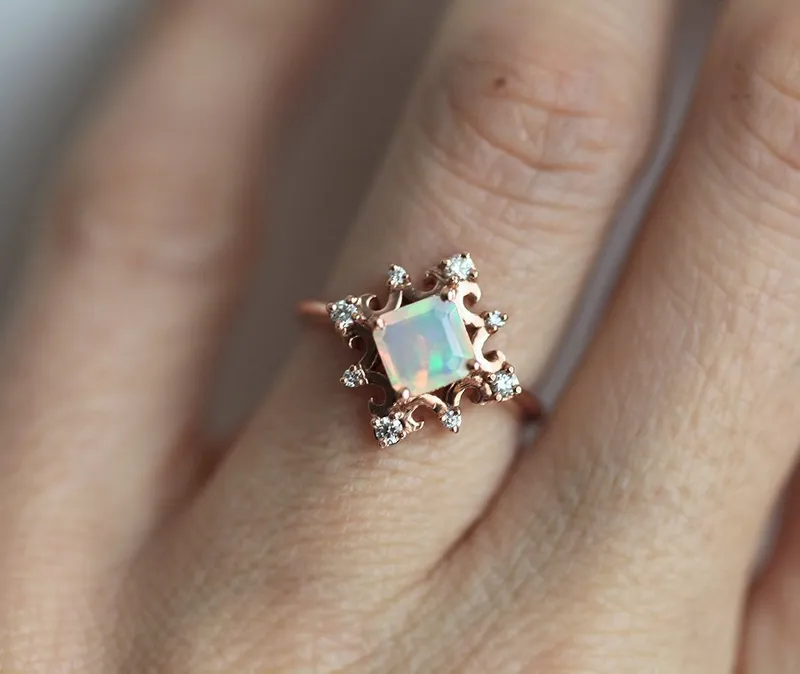 LILYANNA VINTAGE OPAL RING view 7