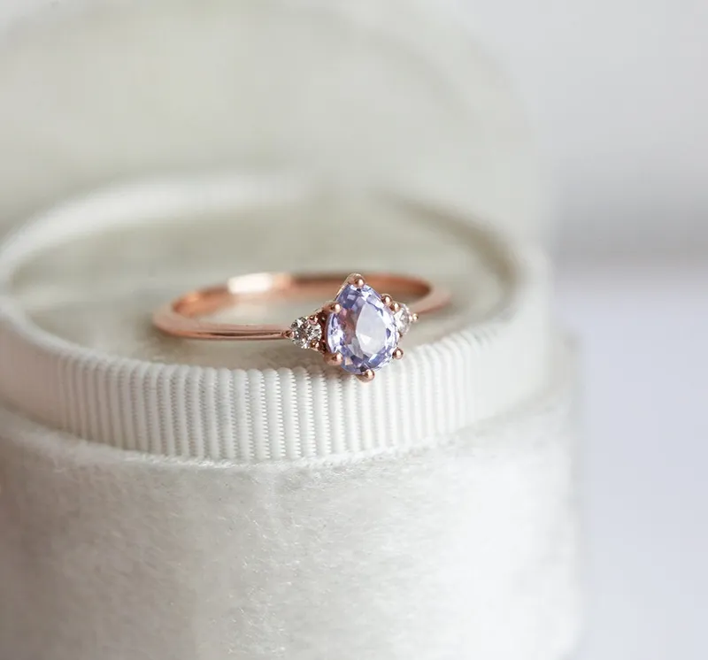 Liz Lavender Sapphire Diamond Ring vy 4