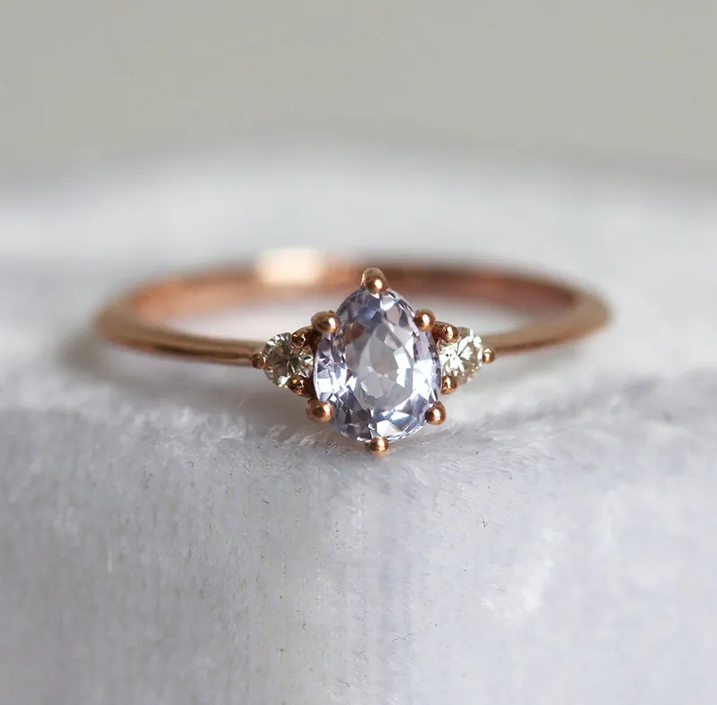 Liz Lavender Sapphire Diamond Ring vy 6