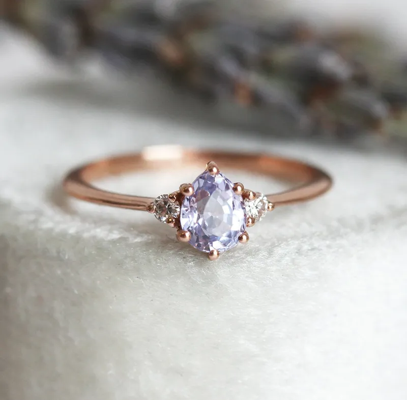 Liz Lavender Sapphire Diamond Ring vy 7