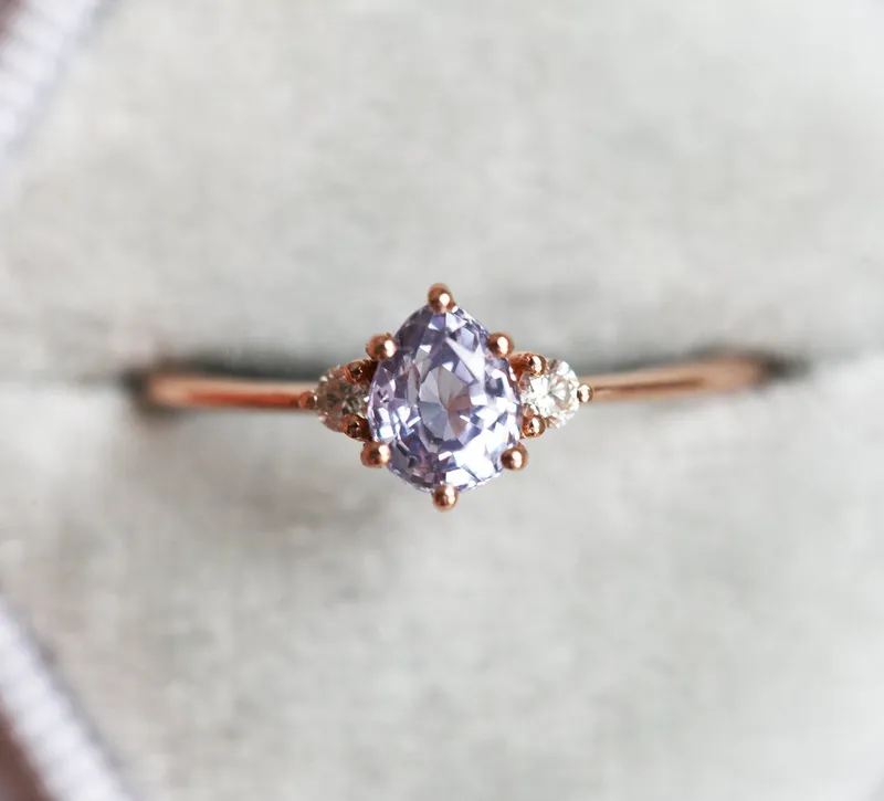 Liz Lavender Sapphire Diamond Ring vy 9