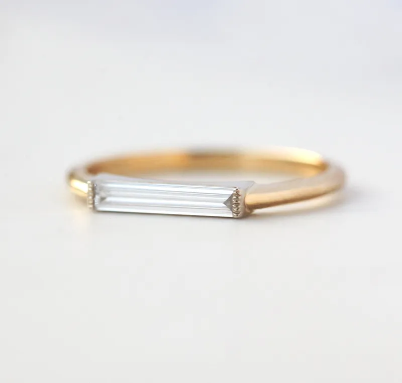 Lizzy Baguette Diamond Ring view 5