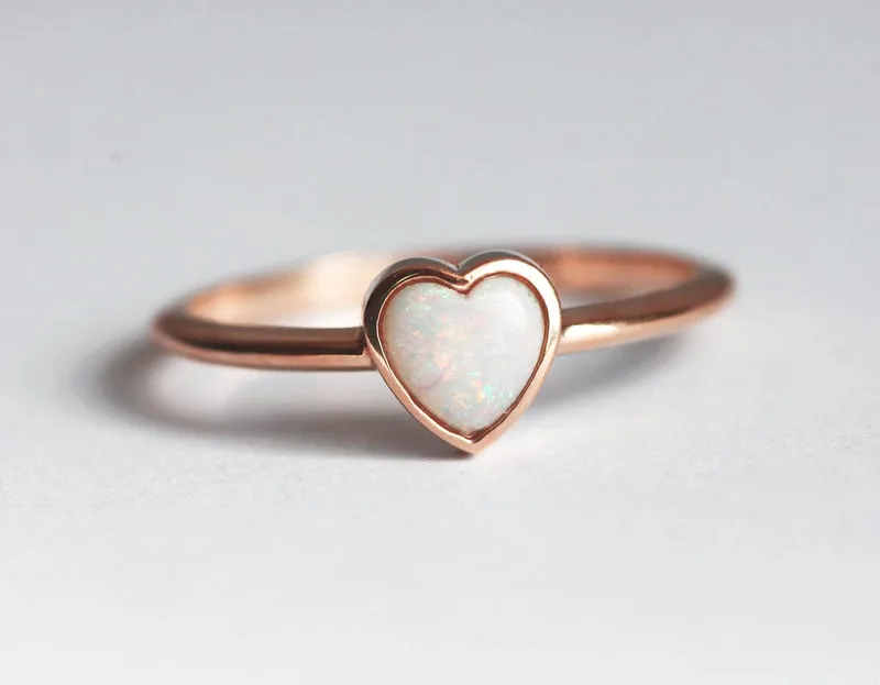 Lois Heart Opal Ring vy 6