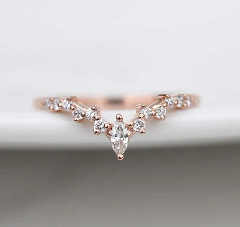 LORELEI PEAR PEACH SAPPHIRE DIAMOND RING SET view 4